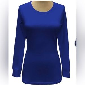 NWT Women’s 2XL Blue All Heart Scrub Basics Long Sleeve Top
